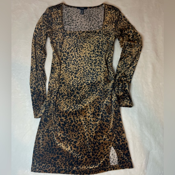 Leopard Print Mini Dress - Picture 2 of 6